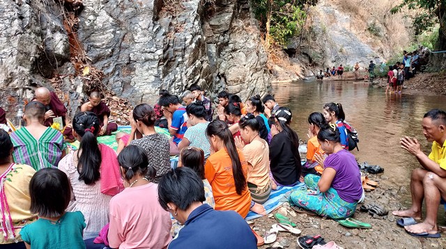 แม่ฮ่องสอน-ชาวบ้านแม่ลามาหลวง ร่วม ภาคีเครือข่าย จัดกิจกรรมบวชป่าอนุรักษ์พันธุ์สัตว์น้ำ มายาวนานนับ 10 ปี